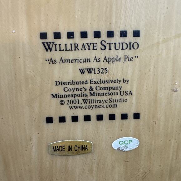 Williraye AS AMERICAN AS APPLE PIE 16" Figurine Uncle Sam w/Pig & Pie WW1325 - Picture 13 of 14